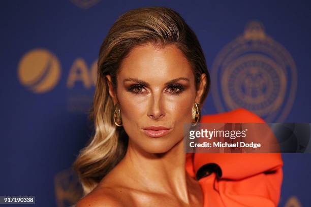 Candice Warner poses at the 2018 Allan Border Medal at Crown Palladium on February 12, 2018 in Melbourne, Australia.