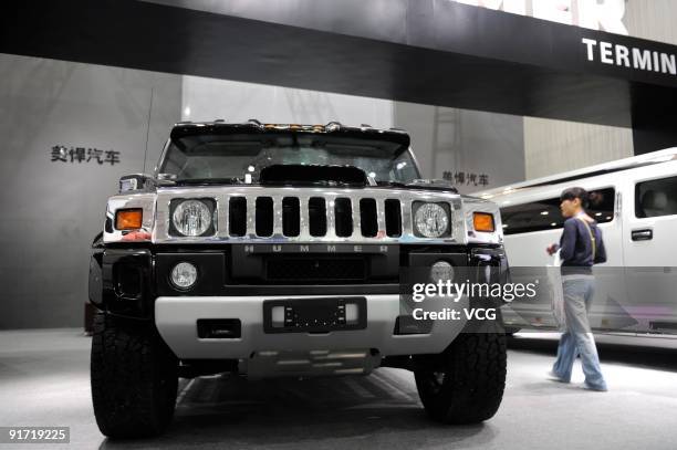 Hummer is seen on October 10, 2009 in Chengdu of Sichuan Provience, China. General Motors Co. Has signed an agreement to sell its legendary and...