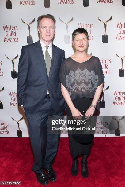 Guest and Julie Klausner attend the 2018 Writers Guild Awards NYC Ceremony on February 11, 2018 in New York City.