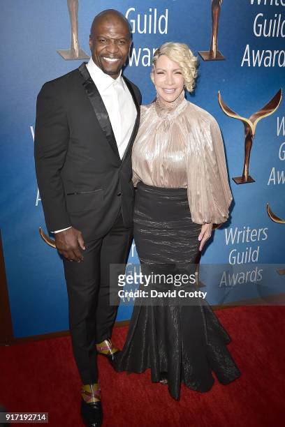 Terry Crews and Rebecca King Crews attend the 2018 Writers Guild Awards L.A. Ceremony at The Beverly Hilton Hotel on February 11, 2018 in Beverly...