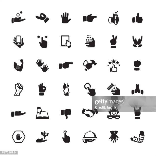 ilustraciones, imágenes clip art, dibujos animados e iconos de stock de conjunto de iconos de gesticular de mano - reanimación cardiopulmonar