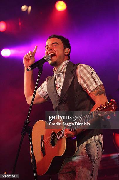 Singer Guy Sebastian performs during the Australian Commercial Radio Awards 2009 at the Sydney Convention & Exhibition Centre on October 10, 2009 in...