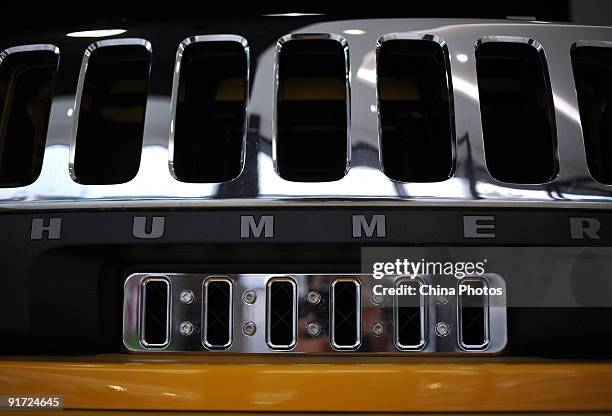 Hummer H2 is displayed in a Hummer store on October 10, 2009 in Chengdu of Sichuan Province, China. General Motors and Sichuan Tengzhong Heavy...