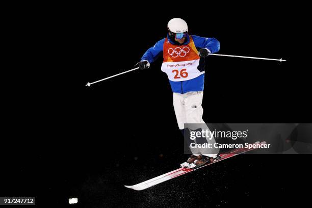 Myung Joon Seo of Korea competes in the Freestyle Skiing Men's Moguls Qualification on day three of the PyeongChang 2018 Winter Olympic Games at...