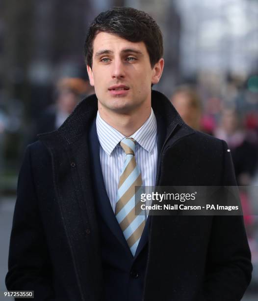 Blane McIlroy arrives at Belfast Crown Court where he is on trial accused of one count of exposure, in connection with an incident in which two...