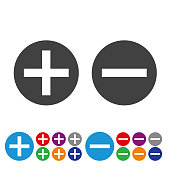Add and Subtract Icons - Graphic Icon Series