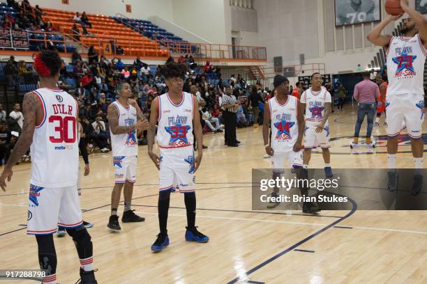 General view of 'Flow Weekend' Celebrity Basketball Bash game at Talmadge L. Hill Field House at Morgan State University on February 11, 2018 in...