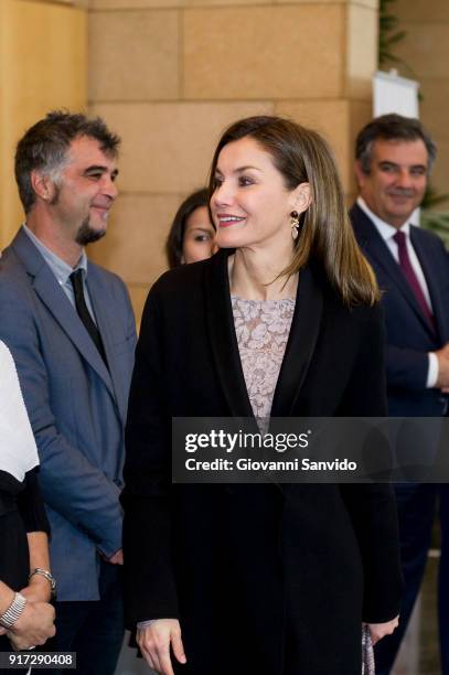 Queen Letizia of Spain attends Innovation and Design Awards 2017 at Teatro del Bosque on February 12, 2018 in Madrid, Spain.