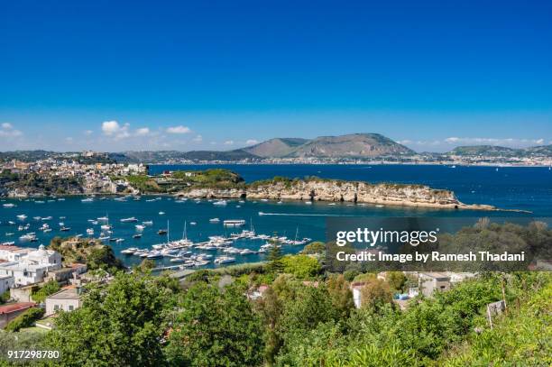 port of miseno and isola pennata - pozzuoli stock pictures, royalty-free photos & images