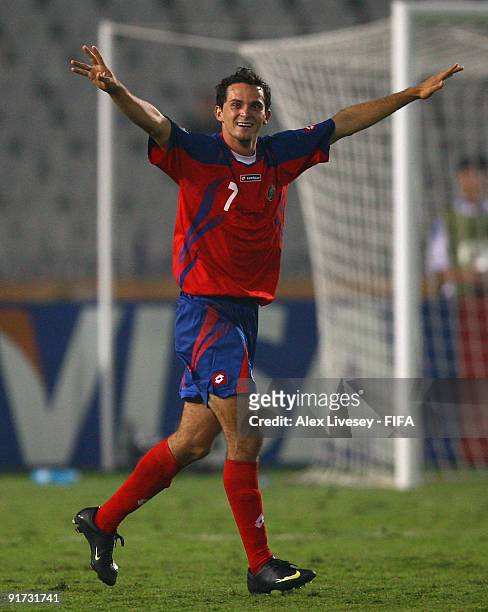Marcos Urena of Costa Rica celebrates after scoring the winning goal during the FIFA U20 World Cup Quarter Final match between United Arab Emirates...