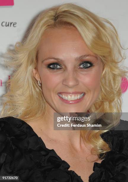 Camilla Dallerup attends The Pink Ribbon Ball at Dorchester Hotel on October 10, 2009 in London, England.