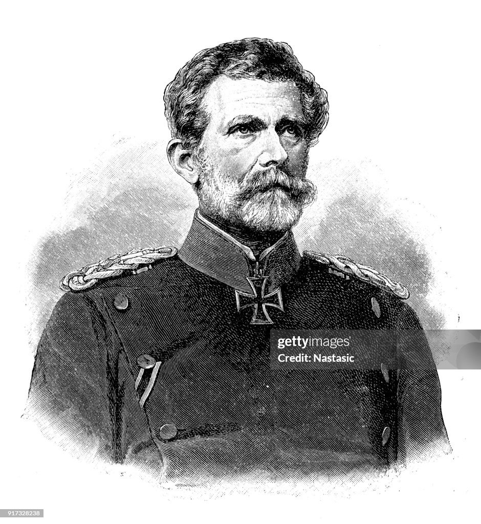 Edwin Freiherr von Manteuffel, 24 February 1809 - 17 June 1885, was a Prussian general who commanded the Prussian I. Corps during the Franco-Prussian War