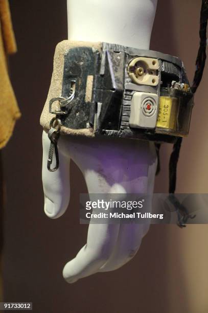 Handpiece from the "Khan" costume worn by actor Ricardo Montalban in the movie "Star Trek II: The Wrath Of Khan" on display at "Star Trek - The...