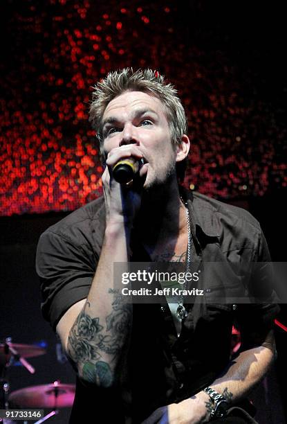 Mark McGrath performs at The Surfrider Foundation's 25th Anniversary Gala at the California Science Center's Wallis Annenberg Building on October 9,...