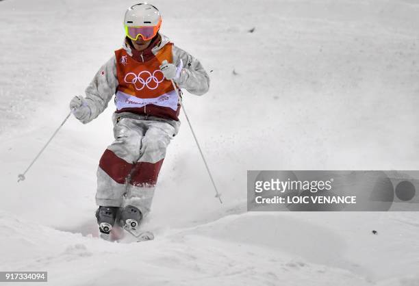 Canada's Mikael Kingsbury competes to win the men's moguls final during the Pyeongchang 2018 Winter Olympic Games at the Phoenix Park in Pyeongchang...