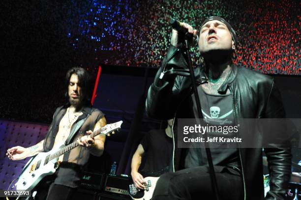 Dave Navarro and Evan Seinfeld performs at The Surfrider Foundation's 25th Anniversary Gala at the California Science Center's Wallis Annenberg...