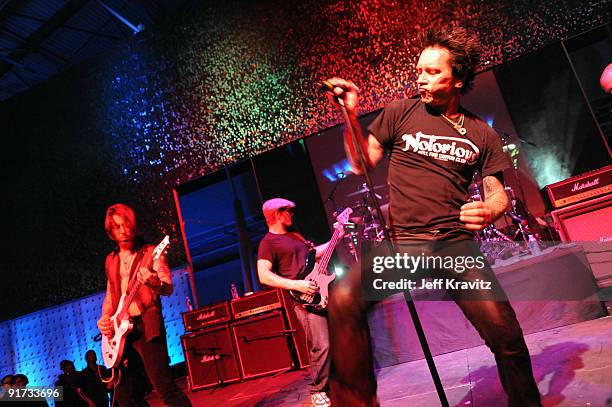 Dave Navarro, Chris Chaney and Billy Morrison performs at The Surfrider Foundation's 25th Anniversary Gala at the California Science Center's Wallis...