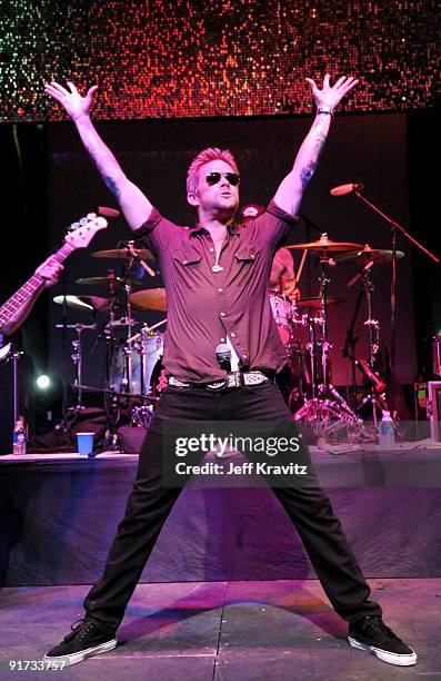 Mark McGrath performs at The Surfrider Foundation's 25th Anniversary Gala at the California Science Center's Wallis Annenberg Building on October 9,...