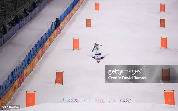 Bradley Wilson of the United States competes in the Freestyle Skiing Men's Moguls Final on day three of the PyeongChang 2018 Winter Olympic Games at...
