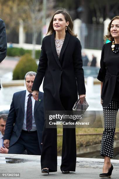 Queen Letizia of Spain attends the 'Innovation and Design' awards 2017 at El Bosque Theater on February 12, 2018 in Mostoles, Spain.