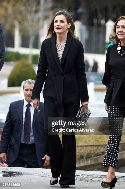 Queen Letizia of Spain attends the 'Innovation and Design' awards 2017 at El Bosque Theater on February 12, 2018 in Mostoles, Spain.