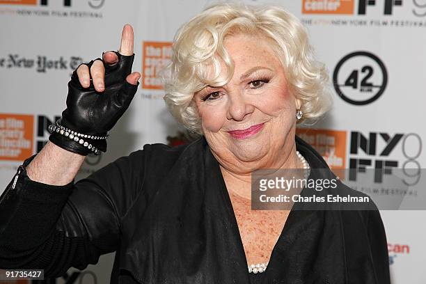 Actress Renee Taylor attends the premiere of "Life During Wartime" at Alice Tully Hall, Lincoln Center on October 10, 2009 in New York City.