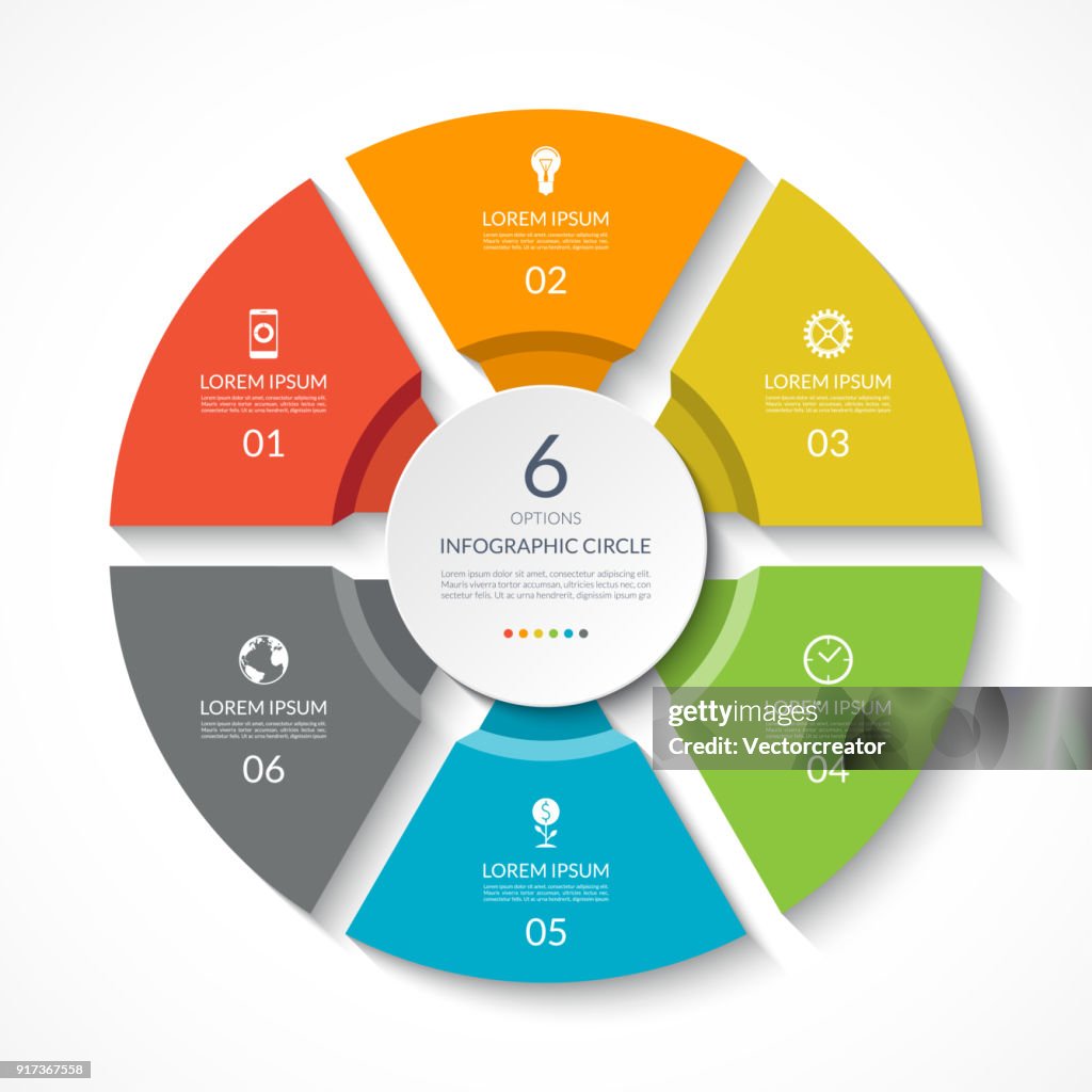 Process Graph Vector Infographic Circle Process Chart Vector Diagram With 6 Options Can Be ...