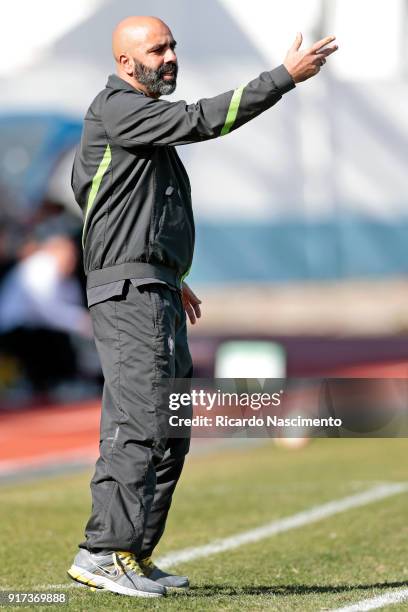 Emilio Peixe, Head Coach of Portugal U16 gestures during UEFA Development Tournament match between U16 Germany and U16 Portugal at VRSA Stadium on...