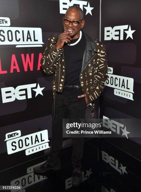 Terrence 'T.C.' Carson attends BET Social Awards Red Carpet at Tyler Perry Studio on February 11, 2018 in Atlanta, Georgia.