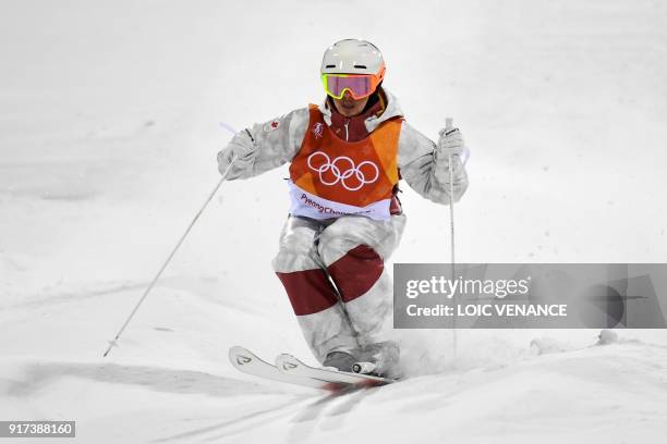 Canada's Mikael Kingsbury competes to win the men's moguls final during the Pyeongchang 2018 Winter Olympic Games at the Phoenix Park in Pyeongchang...