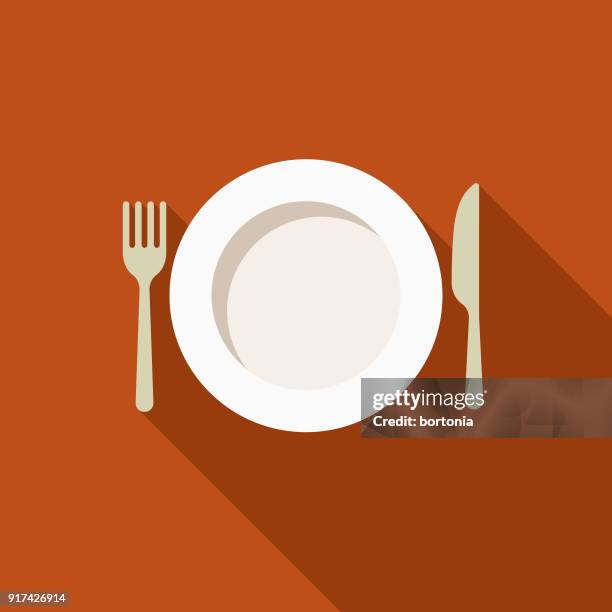 ilustraciones, imágenes clip art, dibujos animados e iconos de stock de colocar la configuración de icono de acción de gracias de diseño plano - mesa con vajilla y cubiertos