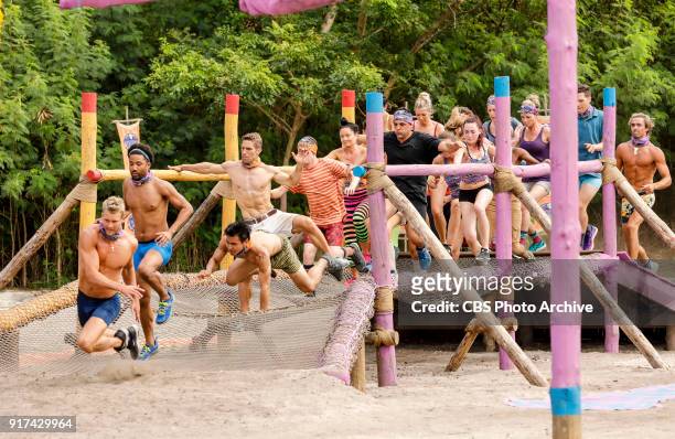 Chris Noble, Wendell Holland, James Lim, Brendan Shapiro and the Naviti and Malolo Tribes on Survivor: Ghost Island. The Emmy Award-winning series...