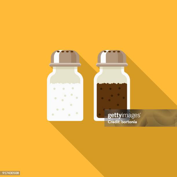 bildbanksillustrationer, clip art samt tecknat material och ikoner med salt & peppar platt design thanksgiving ikonen - peppar