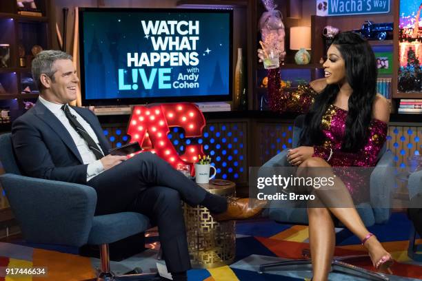 Pictured : Andy Cohen and Porsha Williams --