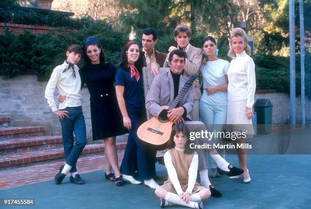 Ricci Martin , Gail Martin, Deana Martin, Craig Martin, Dean-Paul Martin , Claudia Martin Jeanne Martin , Dean Martin and Gina Martin pose for a...