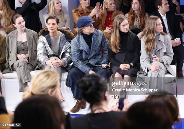 Rachel Brosnahan, Katie Holmes, David Lauren, Lauren Bush Lauren and Hilary Swank attend the Ralph Lauren fashion show during New York Fashion Week:...