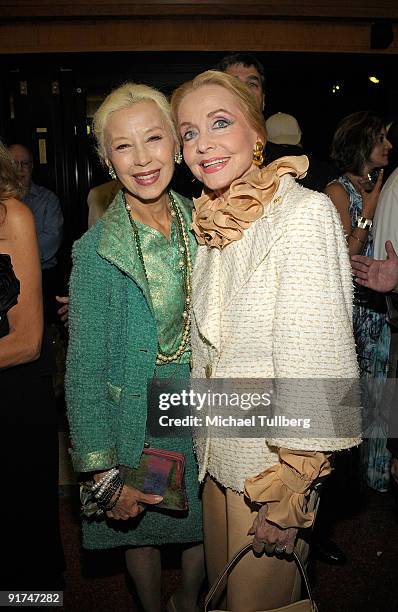 Actresses France Nuyen and Anne Jeffreys arrive at the 2009 Backlot Film Festival on October 10, 2009 in Culver City, California.