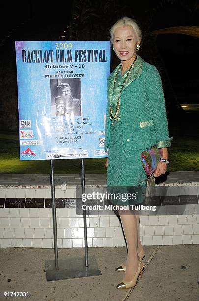 Actress France Nuyen arrives at the 2009 Backlot Film Festival on October 10, 2009 in Culver City, California.