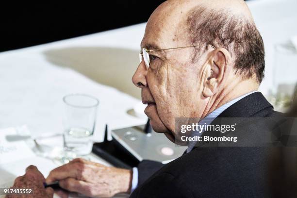 Wilbur Ross, U.S. Commerce secretary, speaks during an infrastructure initiative meeting with U.S. President Donald Trump, not pictured, at the State...