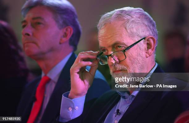 Labour leader Jeremy Corbyn at a campaign rally at the Shottstown Miners Welfare Hall, Penicuik, Midlothian, as he begins a campaign tour across...