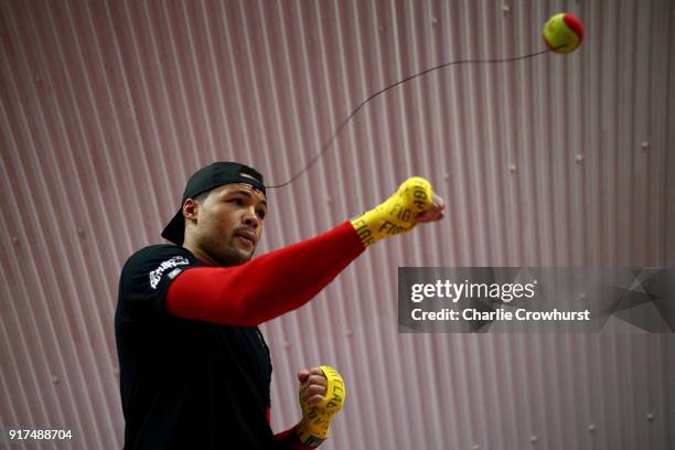 Joe Joyce warms up during the Hayemaker public workout at the Hayemaker Gym on February 12, 2018 in London, England.