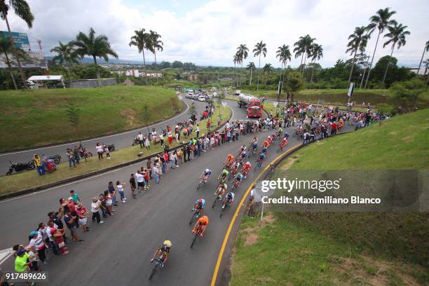 1st Colombia Oro y Paz 2018 / Stage 6 Landscape / Peloton / Fans / Public / Armenia - Manizales-Torre de Chipre 2202m /