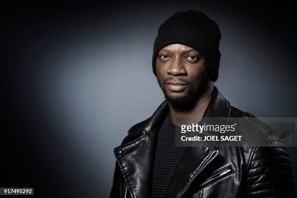Singuila, French singer of Congolese and Central African descent and part of the hip hop collective Secteur A, poses during a photo session in Paris...