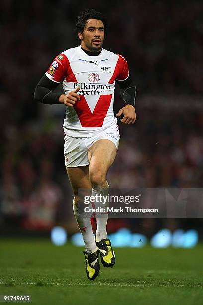 Ade Gardner of St Helens in action during the Engage Super League Grand Final between Leeds Rhinos and St Helens at Old Trafford on October 10, 2009...