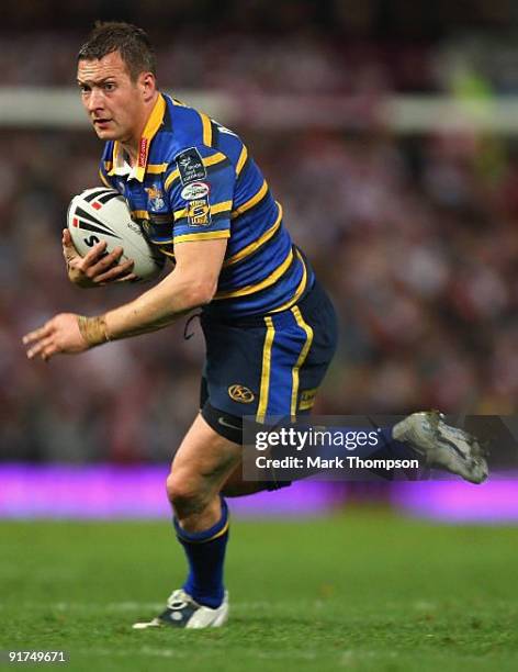 Danny McGuire of Leeds Rhino's in action during the Engage Super League Grand Final between Leeds Rhinos and St Helens at Old Trafford on October 10,...