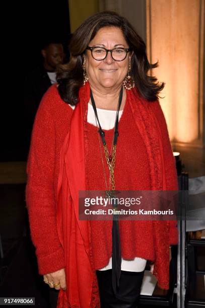 Fern Mallis attends the Oscar De La Renta fashion show during New York Fashion Week: The Shows at The Cunard Building on February 12, 2018 in New...