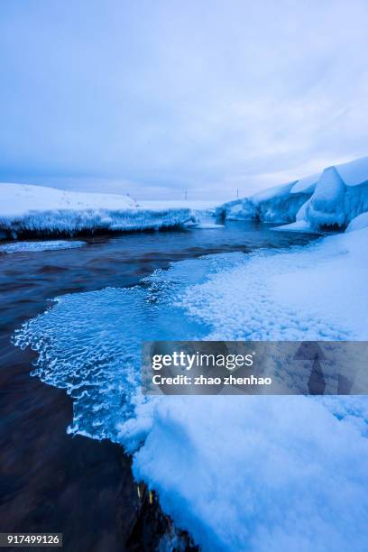 river in winter - chifeng stock pictures, royalty-free photos & images