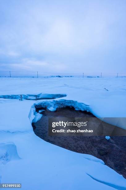 river in winter - chifeng stock pictures, royalty-free photos & images
