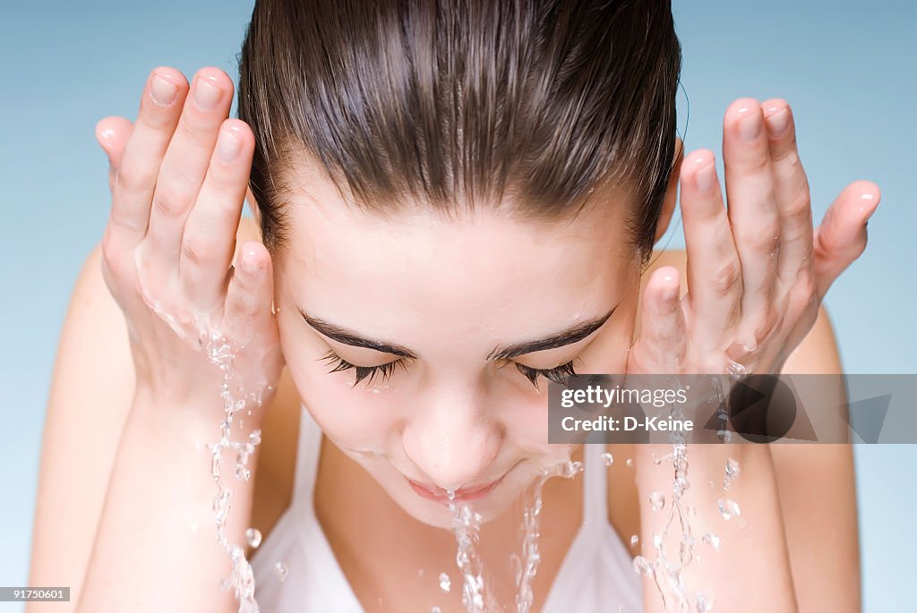 Washing face