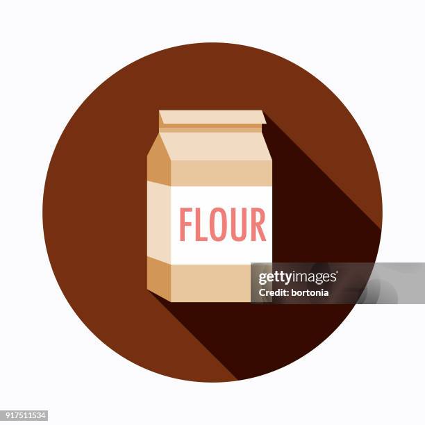 mehl flach backen designikone - flour stock-grafiken, -clipart, -cartoons und -symbole